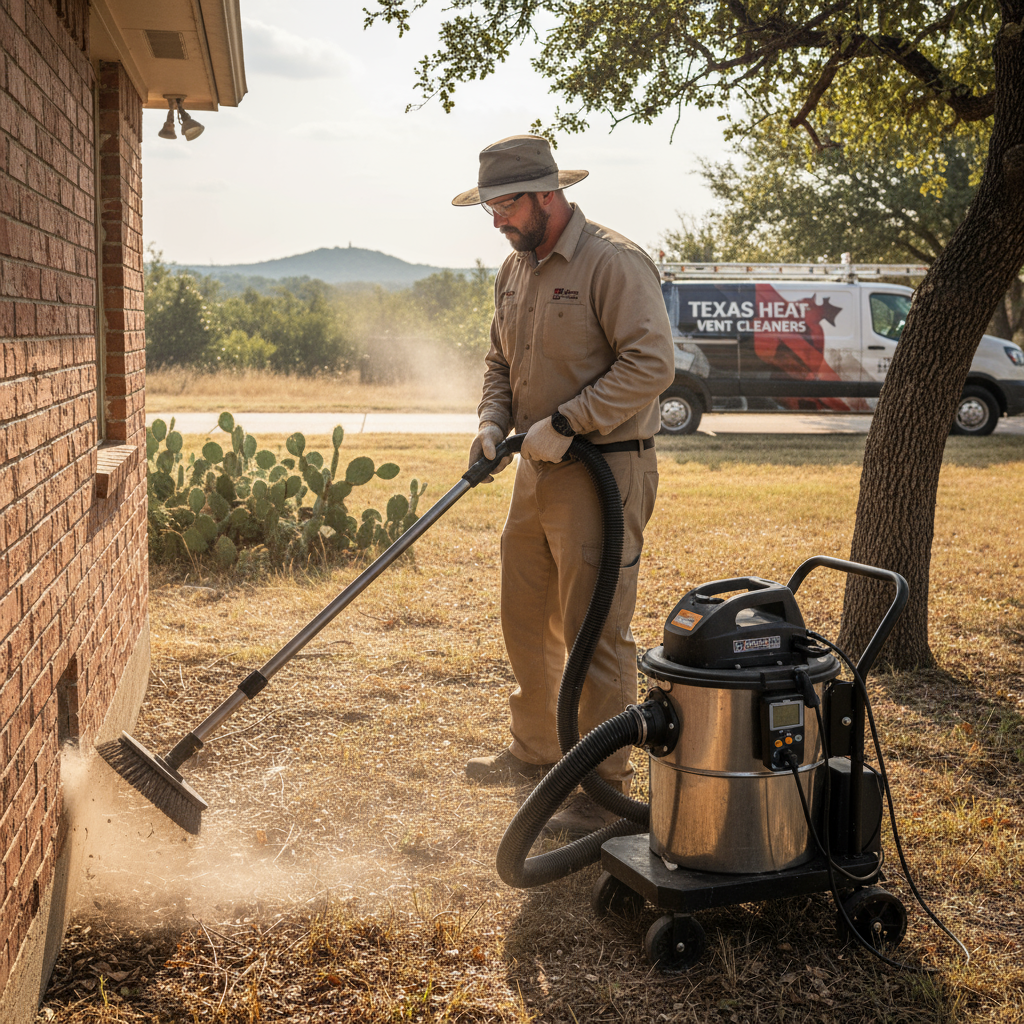 Professional dryer vent cleaning in Central Texas climate